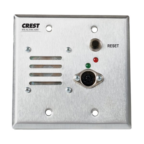 Crest Healthcare Single Patient Station, Crest replacement for Rauland, 8-pin DIN, 2-gang R4K12AC